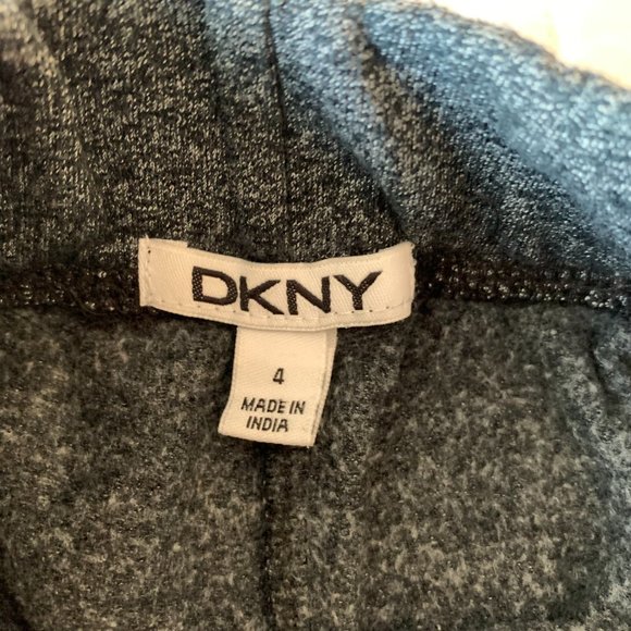 DKNY Little Girl's Joggers, Black Heather, Size 4 - Picture 7 of 8